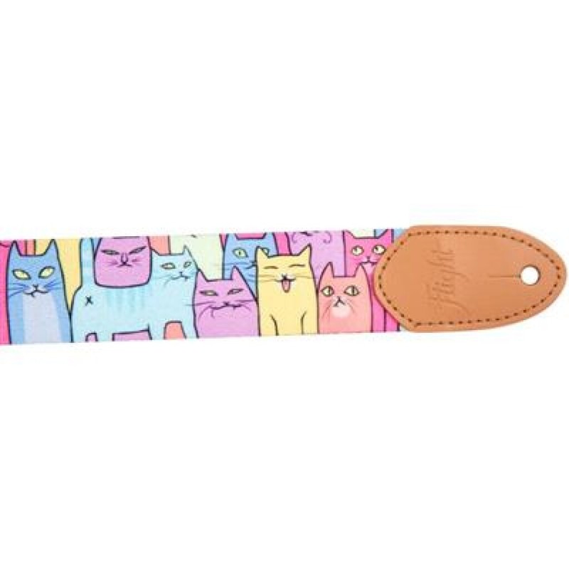 SANGLE UKULELE FLIGHT POLYESTER KITTY PASTEL
