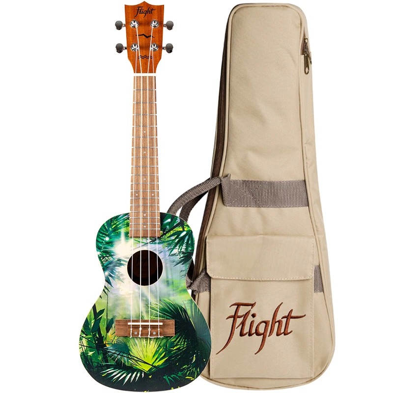 UKULELE FLIGHT CONCERT JUNGLE AVEC HOUSSE AUC-33-JUNGLE