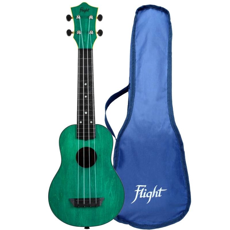UKULELE FLIGHT SOPRANO TRAVEL VERT TUS-35-GB