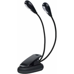 LAMPE DE PUPITRE LM PRO DOUBLE BRANCHE NOIR