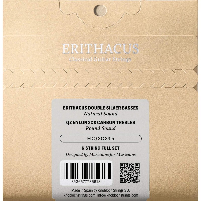 KNOBLOCH ERITHACUS QZ NYLON 3CX MEDIUM TENSION JEU EDQ 3C 33.5