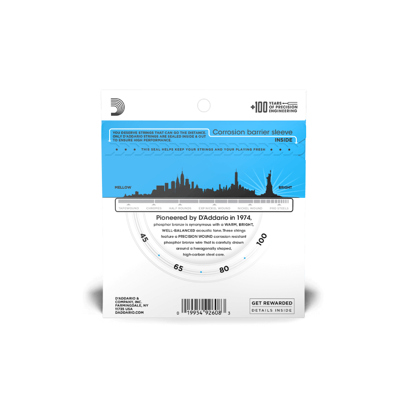 D'ADDARIO BASSES ACOUSTIQUE BRONZE 45-100 EPBB170
