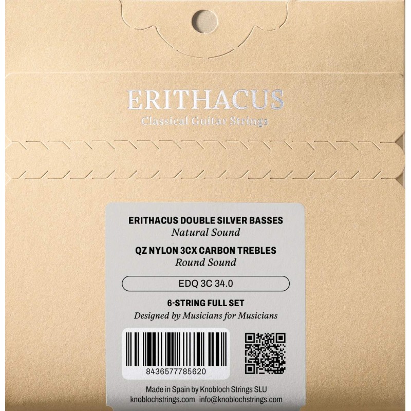 KNOBLOCH ERITHACUS QZ NYLON 3CX MEDIUM HIGH TENSION JEU EDQ 3C 34.0