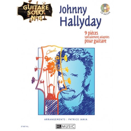HALLYDAY GUITARE SOLO N°4  HL27627 (PACK PARTITION CD)