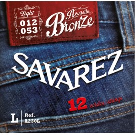 SAVAREZ FOLK BRONZE LIGHT 12/53 12 CORDES JEU A230L