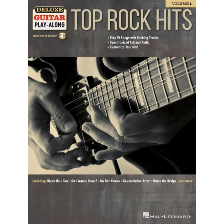 GUITAR PLAY ALONG DELUXE VOLUME 1 TOP ROCK HITS HL00244758