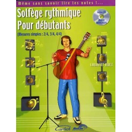HUET SOLFEGE RYTHMIQUE POUR DÉBUTANTS + CD  MF2069
