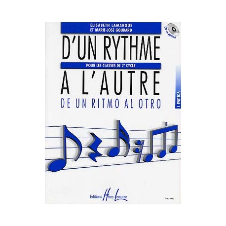 LAMARQUE D'UN RYTHME A L'AUTRE 2EME CYCLE VOLUME 1