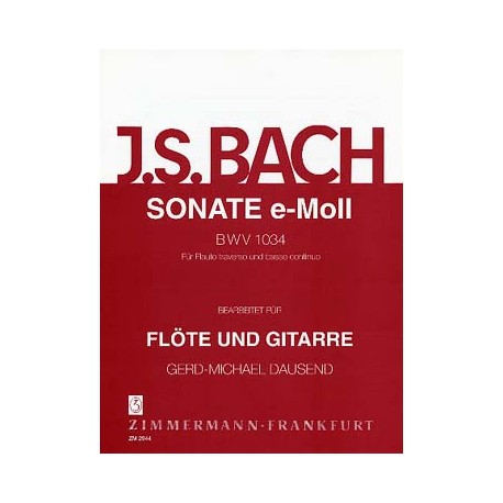 BACH SONATE EN MI MINEUR BWV1034 ZM29440