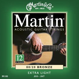 MARTIN BRONZE X-LIGHT 10/47 12 CORDES JEU M180