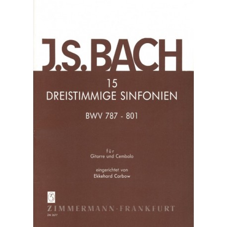 BACH DREISTIMMIGE SINFONIEN BWV787-801 ZM26770