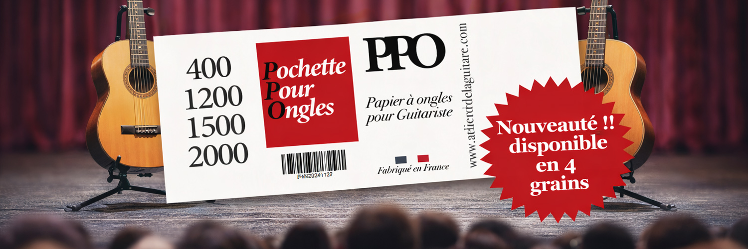 PPO PAPIER A ONGLES POUR GUITARISTE